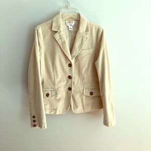 Talbots tan corduroy blazer